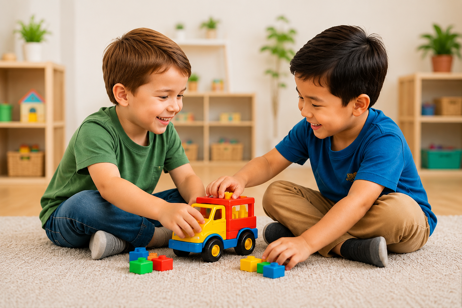 Two children playing together
